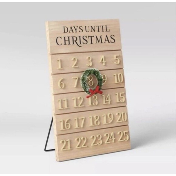 Threshold Christmas Wood Countdown Calendar NEW - Picture 2 of 6